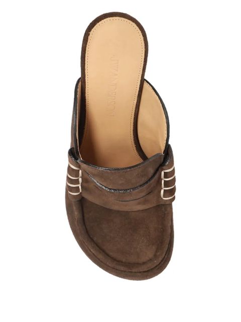 JW Anderson 80mm penny-slot mules - Brown