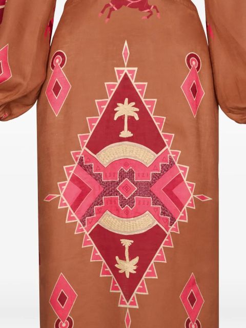 Johanna Ortiz Beautiful Horizon dress - Brown