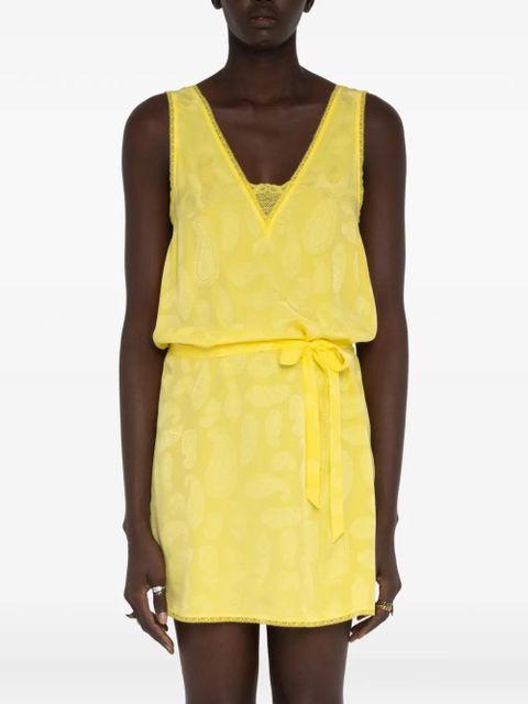 Zadig&Voltaire paisley-pattern V-neck dress - Yellow - zdjęcie produktu nr 1