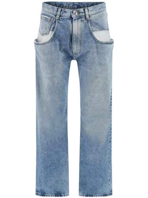 Maison Margiela contrast-pocket straight-leg jeans - Blue - zdjęcie produktu nr 1
