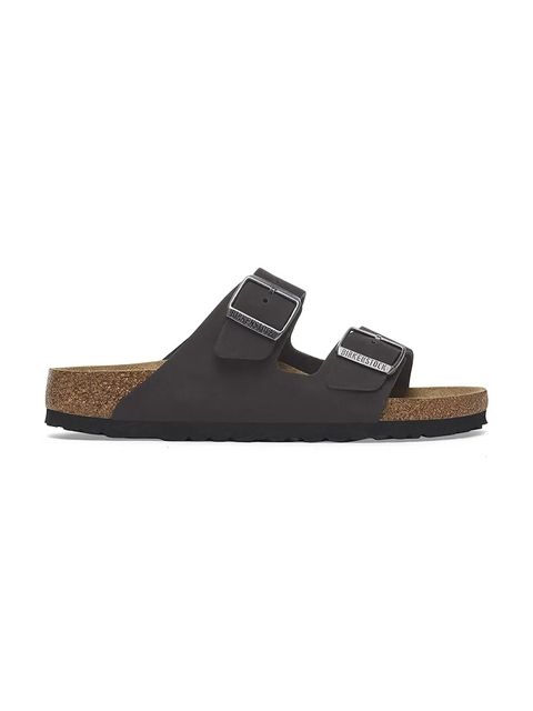 Birkenstock klapki nubukowe Arizona SFB kolor czarny 1019035 - zdjęcie produktu nr 1
