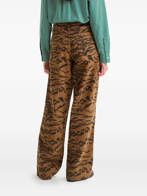 Essentiel Antwerp tiger-print jeans - Brown