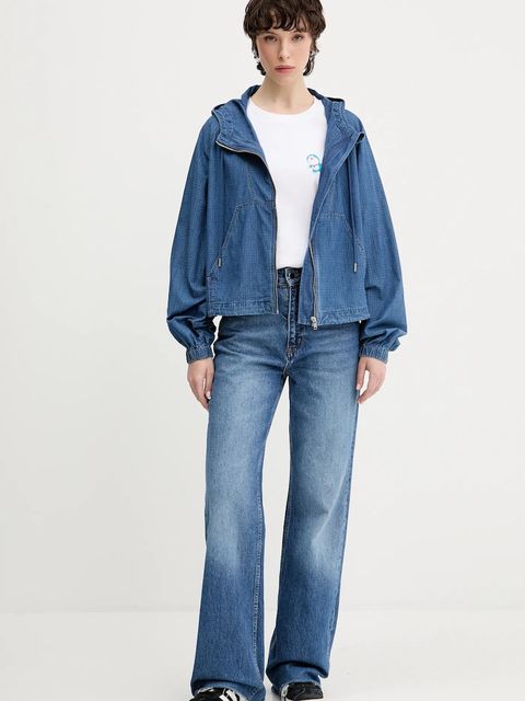 Tommy Jeans kurtka bawełniana kolor granatowy przejściowa oversize DW0DW21064 - zdjęcie produktu nr 2