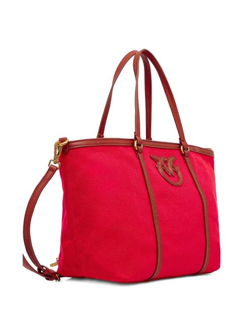 PINKO medium Shopper logo-plaque tote bag - Red