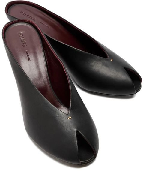 KHAITE 75 Cloak peep-toe sandals - Black