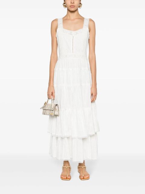 TWINSET lace-trim cotton maxi dress - White - zdjęcie produktu nr 2
