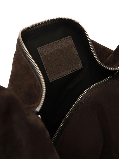 BY FAR Trayana triangular adjustable-straps crossbody bag - Brown