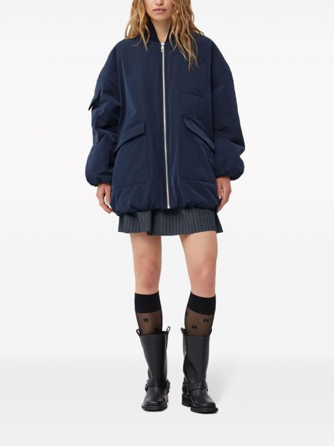 GANNI buckle-strap leather biker boots - Black