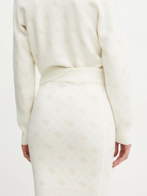 Guess spódnica z domieszką wełny SARAH