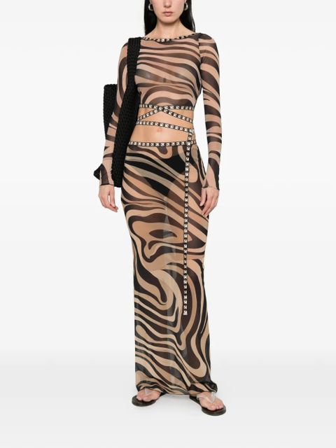 PUCCI mesh maxi skirt - Neutrals - zdjęcie produktu nr 2