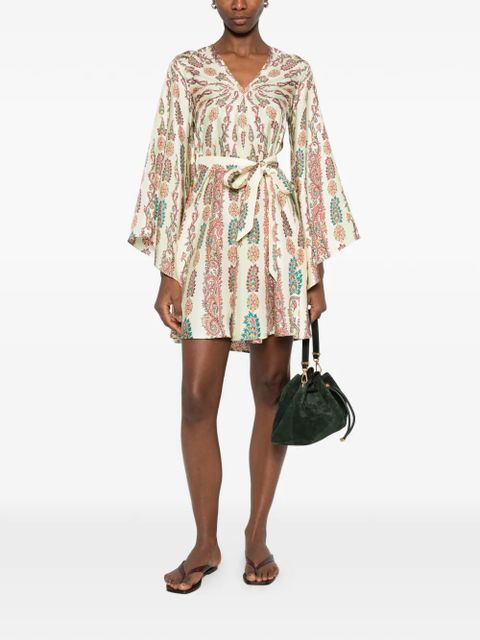 ETRO V-neck paisley-print mini dress - Green - zdjęcie produktu nr 2