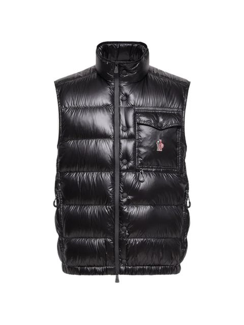 Moncler logo-patch padded vest - Black - zdjęcie produktu nr 1