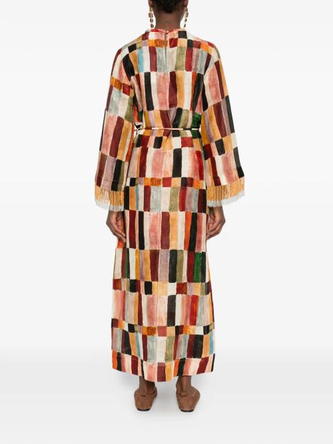 ALEMAIS patterned maxi dress - Neutrals