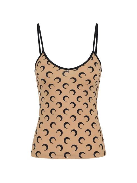 Marine Serre moon printed jersey top - Neutrals - zdjęcie produktu nr 1