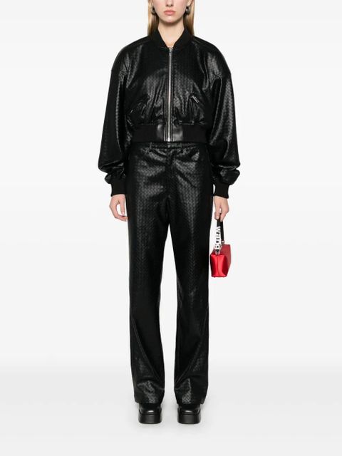 ROTATE BIRGER CHRISTENSEN braided straight-leg trousers - Black