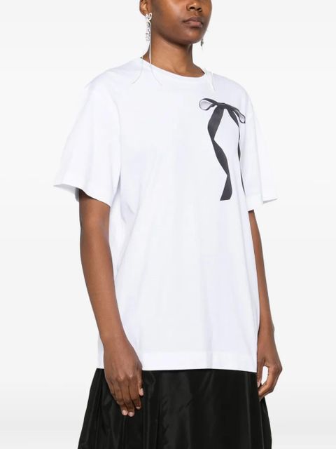Simone Rocha ribbon bow-print T-shirt - White - zdjęcie produktu nr 2