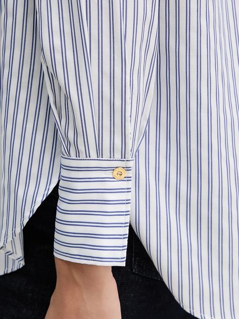 Elisabetta Franchi koszula bawełniana damska kolor niebieski relaxed z kołnierzykiem klasycznym CA11156E2