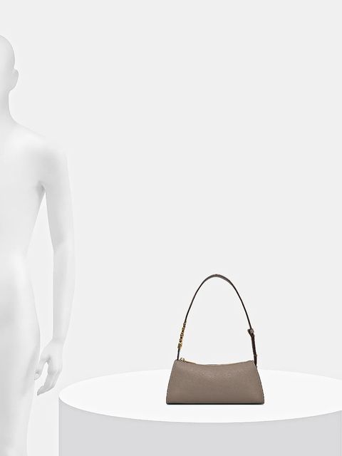 Dkny torebka skórzana kolor beżowy R433YG57