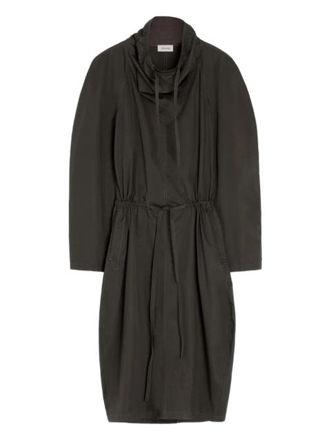 LEMAIRE Vareuse raglan-sleeve drawstring midi dress - Brown - zdjęcie produktu nr 1