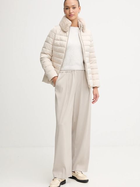 Geox kurtka puchowa BETTANIE kolor beżowy zimowa W5626T T3122