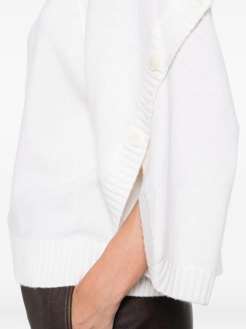 Max Mara buttoned-cuff knitted top - Neutrals