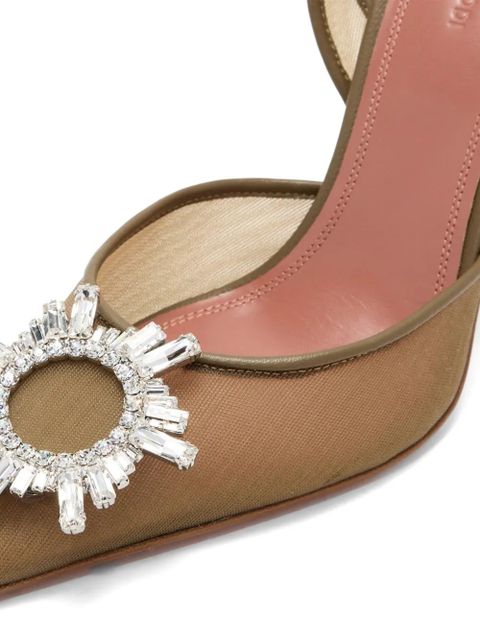 Amina Muaddi 70mm Begum heeled pumps - Green