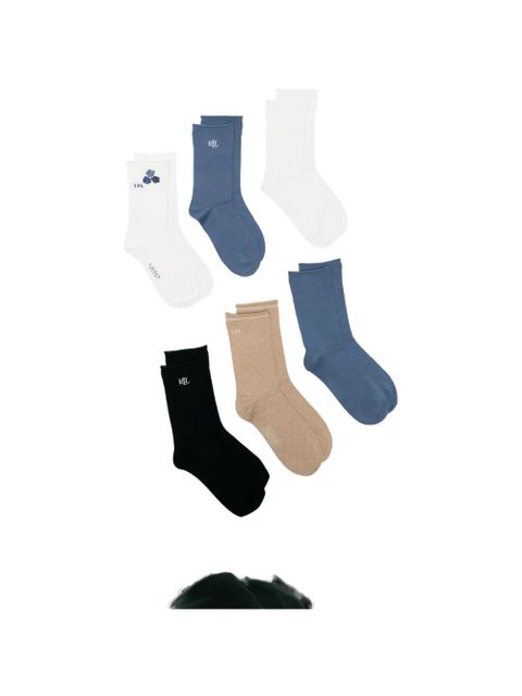 Lauren Ralph Lauren logo-detail socks (set of six) - Blue - zdjęcie produktu nr 1