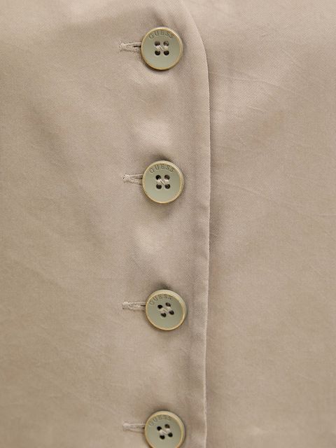 Guess kamizelka CELESTINE kolor zielony jednorzędowa W5YH51 WH5N2