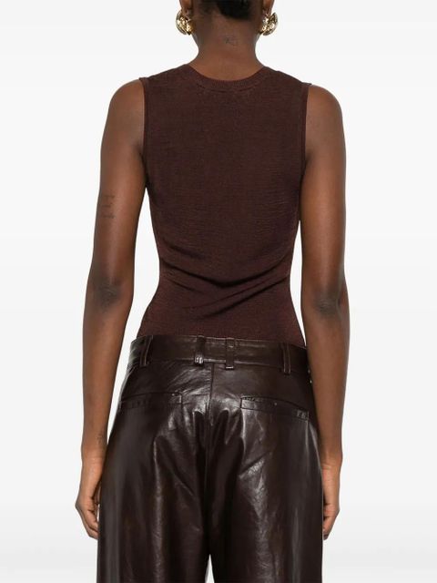 ENTIRE STUDIOS V-neck sleeveless bodysuit - Brown
