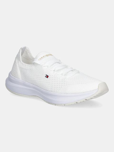 Tommy Hilfiger sneakersy TH KNIT RUNNER damskie kolor biały FW0FW08813 - zdjęcie produktu nr 1