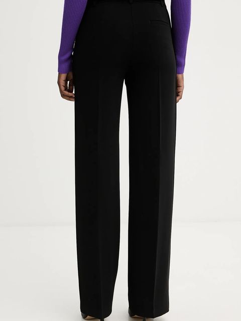 Pinko spodnie damskie kolor czarny proste high waist 106145 A304