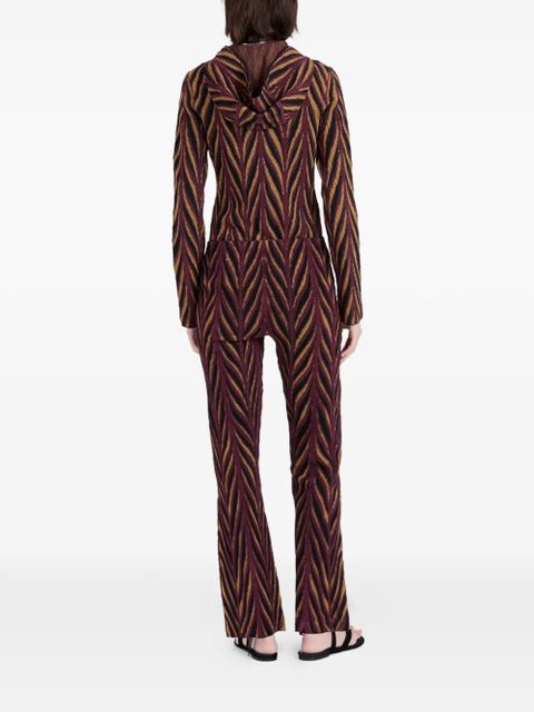 Proenza Schouler Amelia marble jacquard trousers - Red