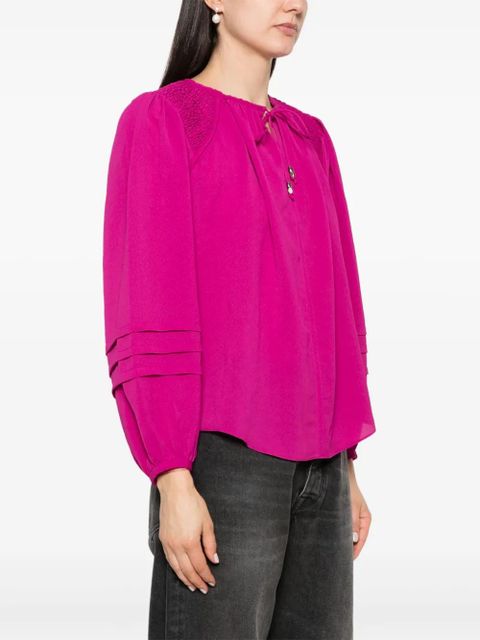 MARANT ÉTOILE Lamaya tie-neck blouse - Pink