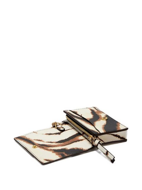 GANNI Bou zebra-print wallet - Neutrals