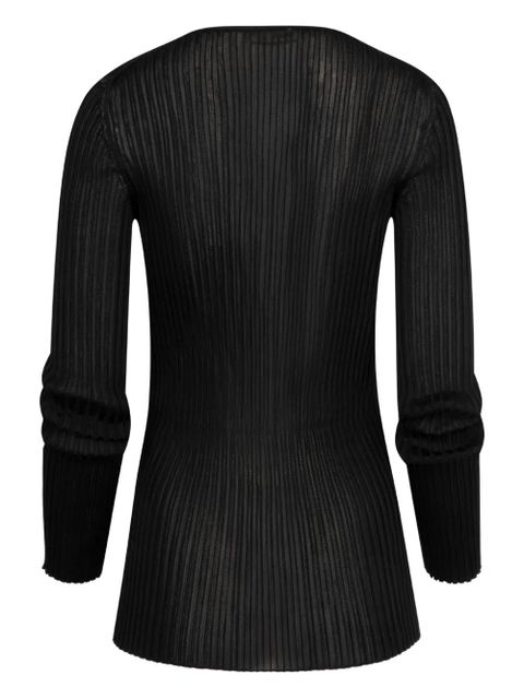 KHAITE Tia V-neck top - 200 BLACK - zdjęcie produktu nr 2