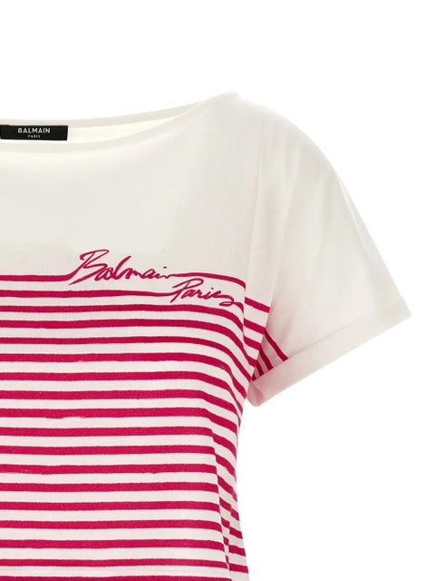 Balmain Marinière striped T-shirt - White