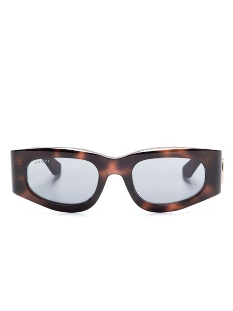 Gucci Eyewear rectangle-frame sunglasses - Brown - zdjęcie produktu nr 1