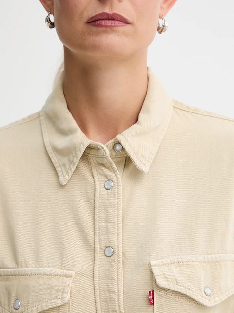 Levi's koszula damska kolor beżowy 16786