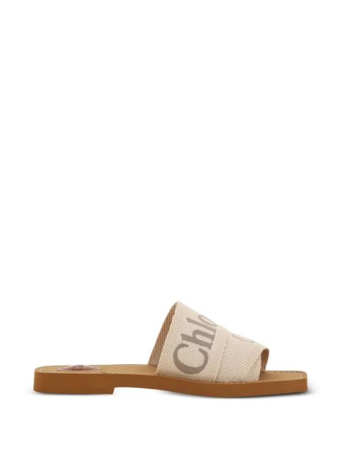 Chloé Woody logo-print sandals - Neutrals - zdjęcie produktu nr 1