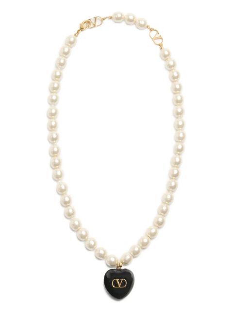 Valentino Garavani Coeur Royal necklace - White