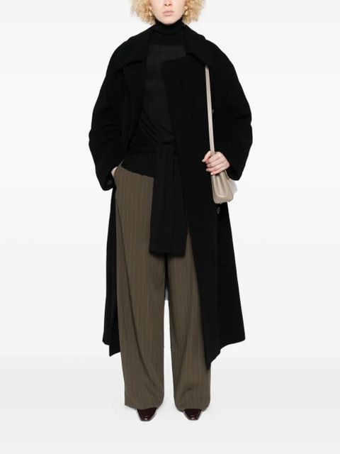 TOTEME double-breasted buttoned coat - Black