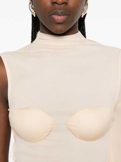 Jean Paul Gaultier panelled midi dress - Neutrals