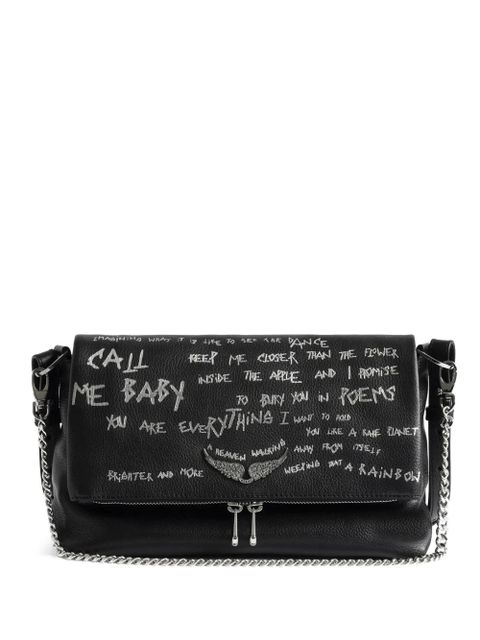 Zadig&Voltaire Rocky II Graffiti satchel bag - Black - zdjęcie produktu nr 1