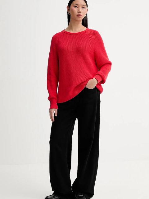 Marc O'Polo sweter bawełniany damski kolor czerwony 600605960109 - zdjęcie produktu nr 2