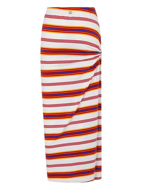 Rabanne striped draped skirt - White - zdjęcie produktu nr 2