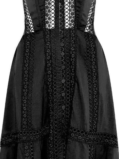 Charo Ruiz Ibiza Dafelle lace-insert midi dress - Black - zdjęcie produktu nr 2