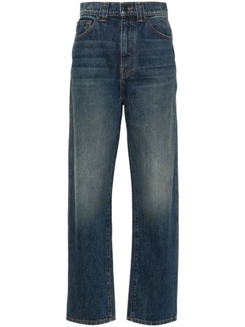 KHAITE high-waisted straight-leg jeans - Blue