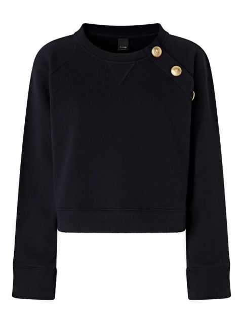 PINKO button-detailed cotton sweatshirt - Blue - zdjęcie produktu nr 1