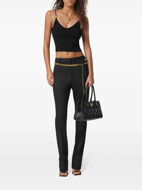 Versace Safety Pin crop top - Black