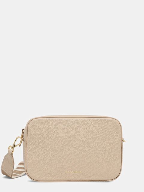 Coccinelle torebka skórzana kolor beżowy E5 MN5 55 I1 01 - zdjęcie produktu nr 1